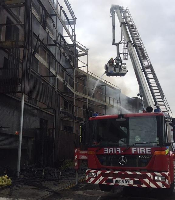 100 firefighters battle fire at London block of flats