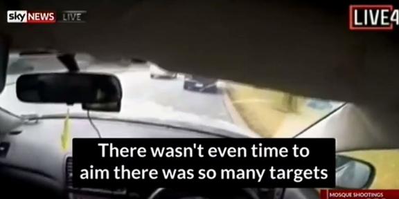 Sky News added subtitles when screening scenes from the gunman's video.