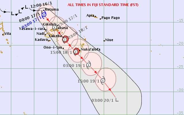 Two missing, 3000 in shelters as Cyclone Tino hits Fiji