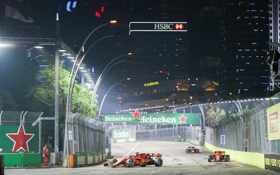 Sebastian Vettel (Ferrari) in action during the 2019 Formula One World Championship, Singapore Grand Prix from September 19 to 22 in Singapore.  