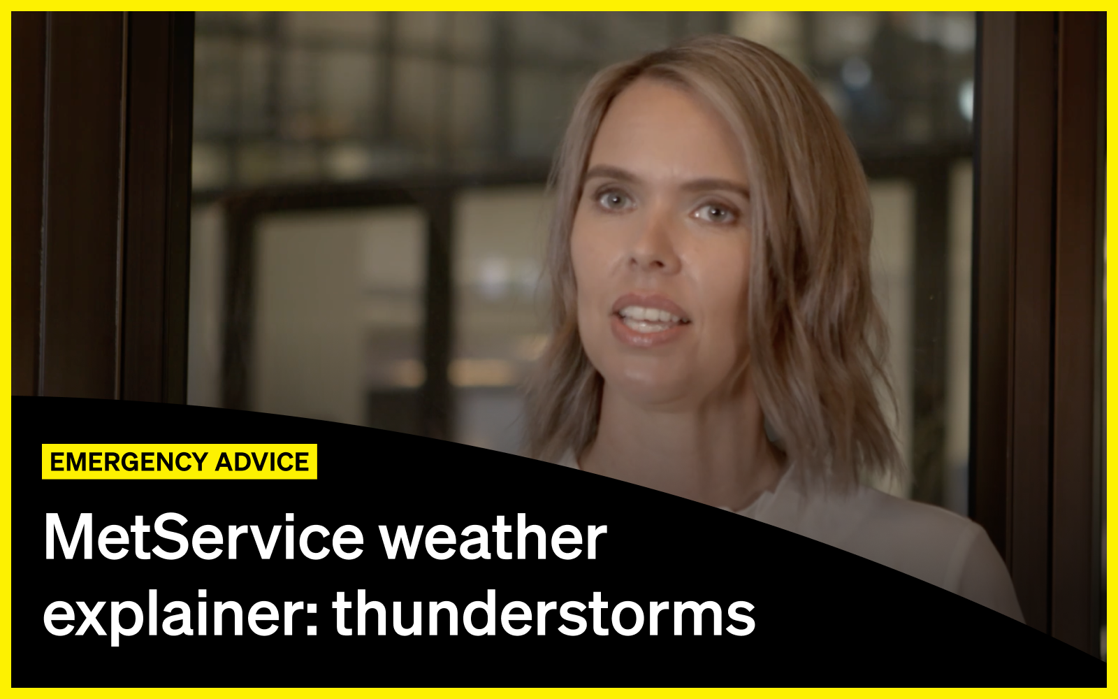 Tile for MetService weather explainer: thunderstorms - emergency advice guide
