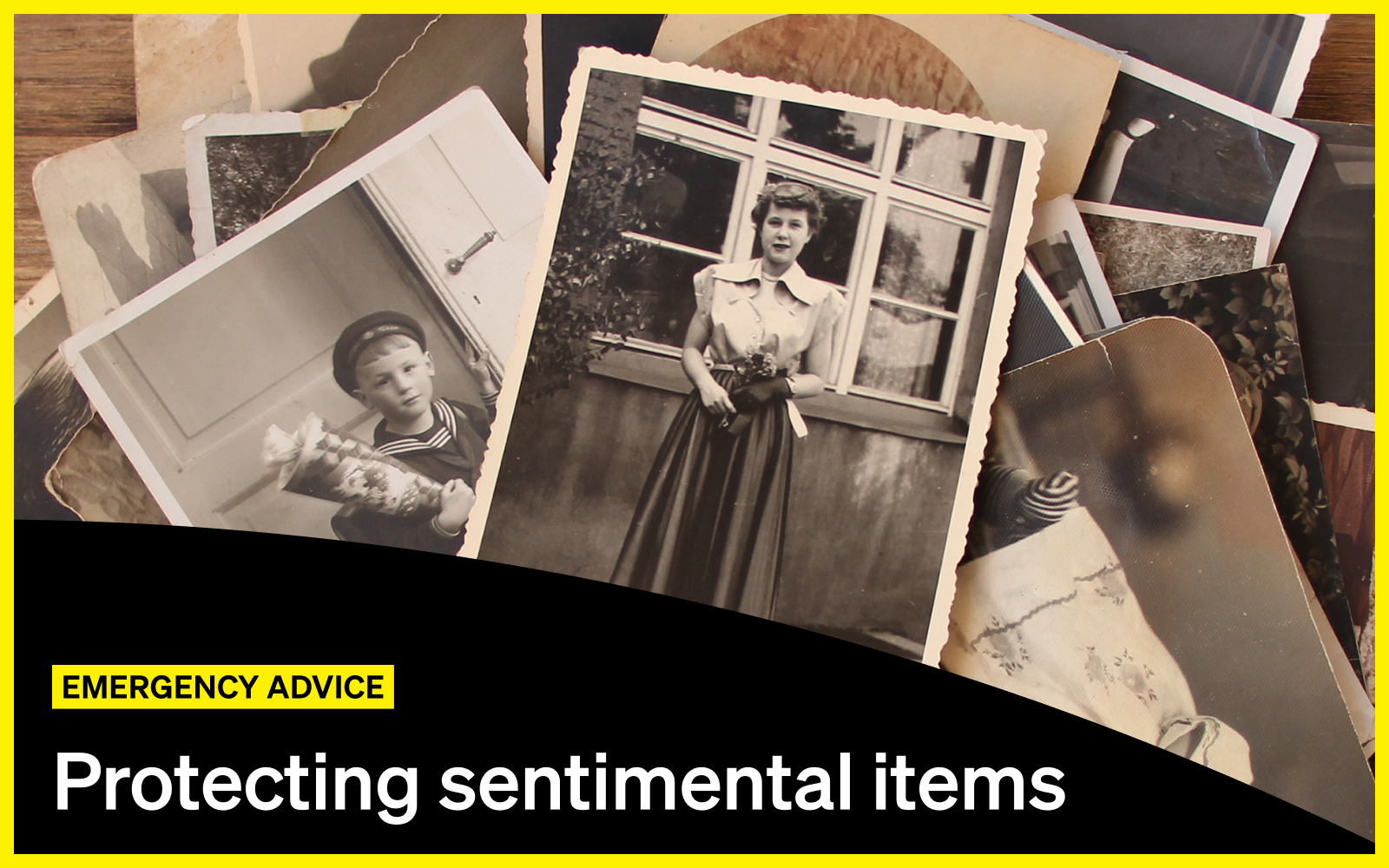 Tile for protecting sentimental items - emergency advice guide