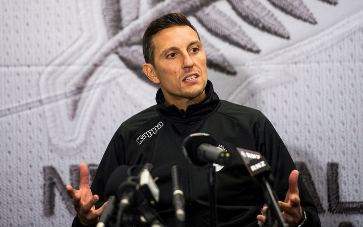 Fiji coach Christophe Gamel speaks to media following their World Cup Qualification match against New Zealand in Wellington.