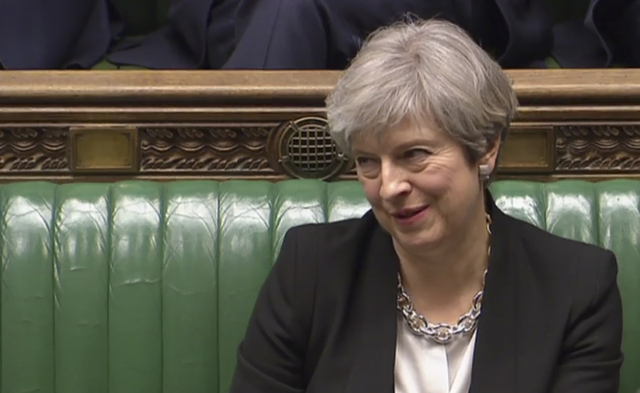 Members of parliament taking part in Prime Ministers questions in the House of Commons in London ahead of a vote on holding a snap election in June.