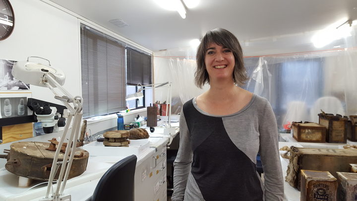 Programme manager Lizzie Meek of Antarctic Heritage Trust.
