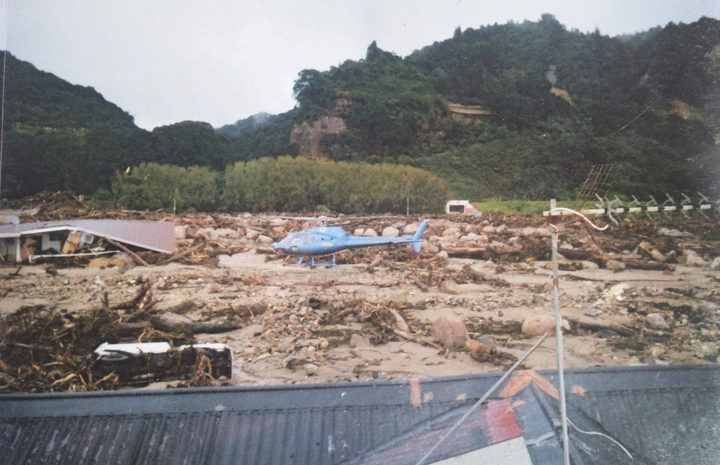 Flood damage Matata in 2005 