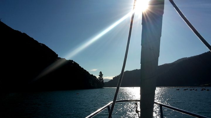 Sunset in the Marlborough Sounds.