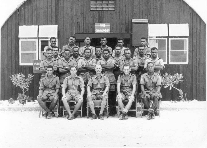 Fijische troepen op Christmas Island tijdens Operatie Grapple. 