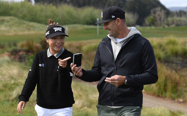 New Zealand golfers Lydia Ko and Michael Hendry.

