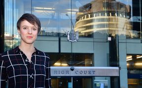 Sarah Thomson's during the climate change case at the High Court in Wellington in June. 