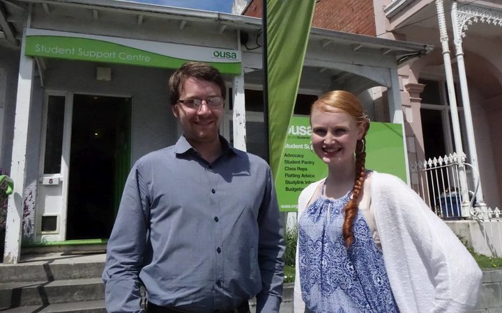 Otago University Students' Association Support Centre manager Sage Burke (left), and welfare officer Danielle Pope.