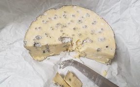 The first blue cheese made from the mould found in hay at Shenley Station.