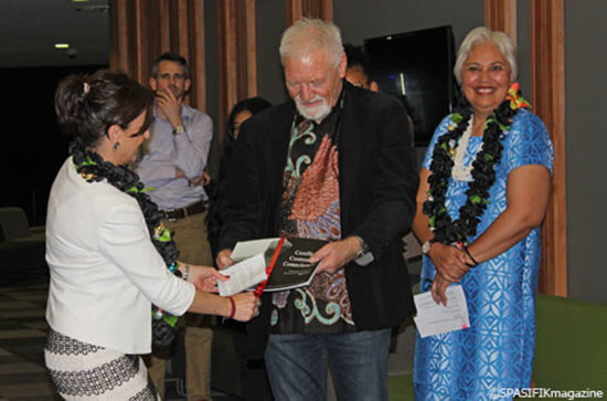 Professor Berrin Yanıkkaya, PMC director Professor David Robie and Victoria University's Luamanuvao Winnie Laban at OPMC 10-year event