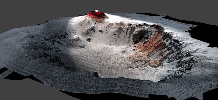 A digital map of submarine Havre volcano, created in 2015.