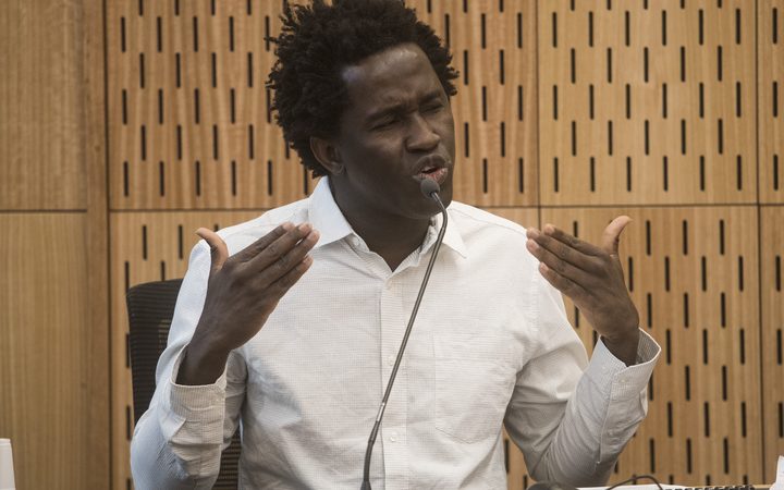 Sainey Marong gives evidence in the Christchurch High Court today.