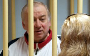 Former Russian military intelligence colonel Sergei Skripal at a hearing at the Moscow District Military Court in 2006.