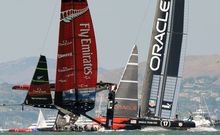 Emirates Team New Zealand battled it out against Oracle Team USA in 2013 but lost the series.
