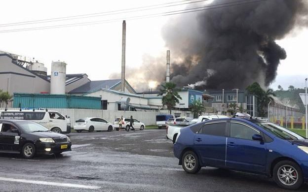 Mayor fire at a Suva warehouse