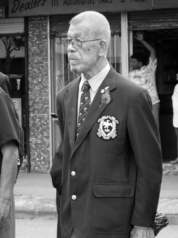 Paul Ah Poy bei einer Gedenkfeier in Suva 2015. Er ist Präsident der Fiji Nuclear Veterans Association.