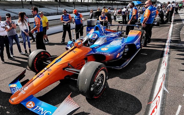 Scott Dixon at qualifying for this year's Indianapolis 500.