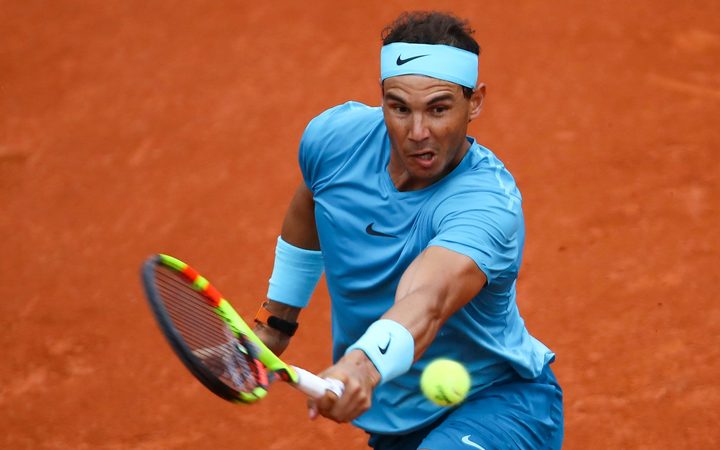 Rafa Nadal at the French Open, Roland Garros. 