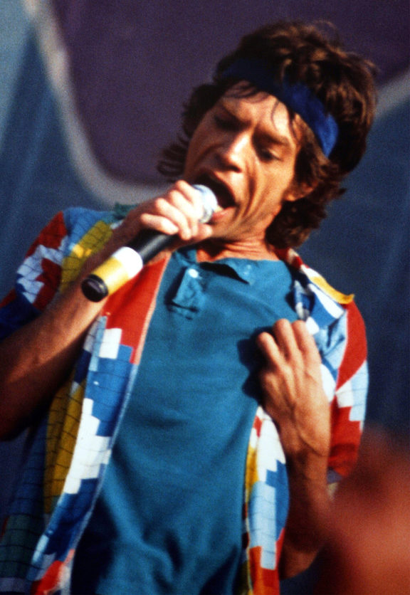 Mick Jagger at Ireland's Slane Castle in 1982