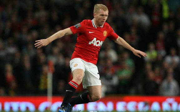 Paul Scholes playing for Manchester United.