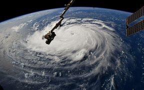 Hurricane Florence seen from the International Space Station, 10 September.