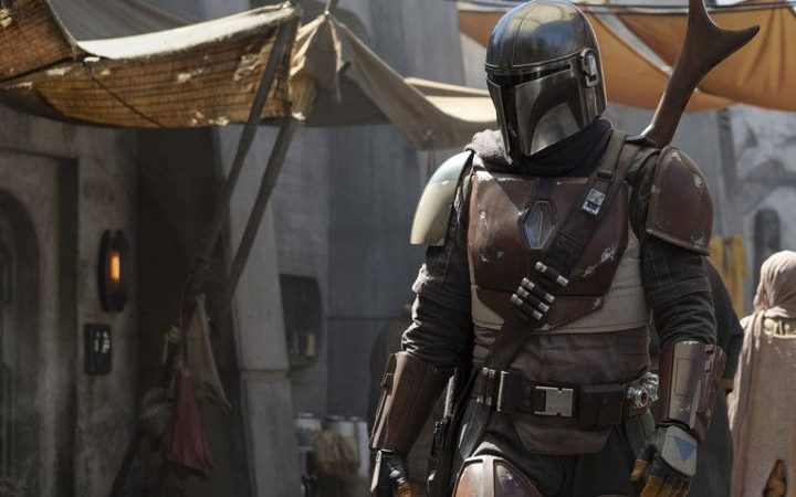 The first official picture from new Star Wars TV show The Mandalorian.