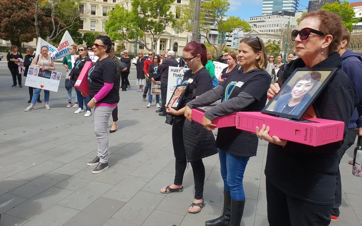 Women with advanced breast cancer delivered two petitions to Parliament seeking funded access to two extra drugs.
