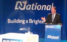 John Key at National conference.