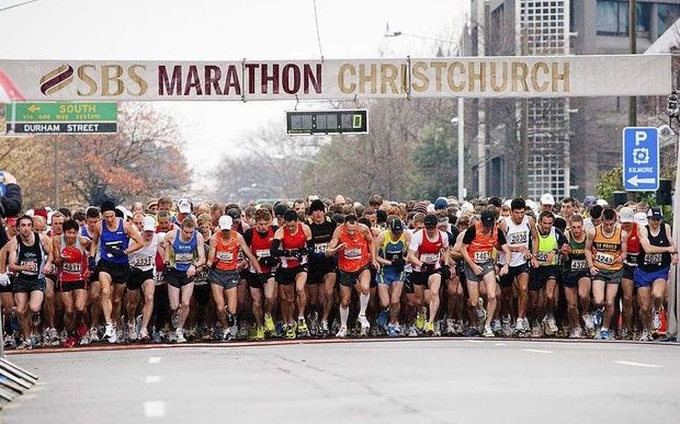 The start of the 2010 Christchurch marathon.