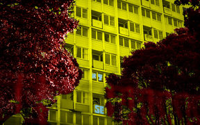 The flats are a monument to a post-war era mindset of high-and-wide living.