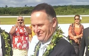 John Key in Niue.