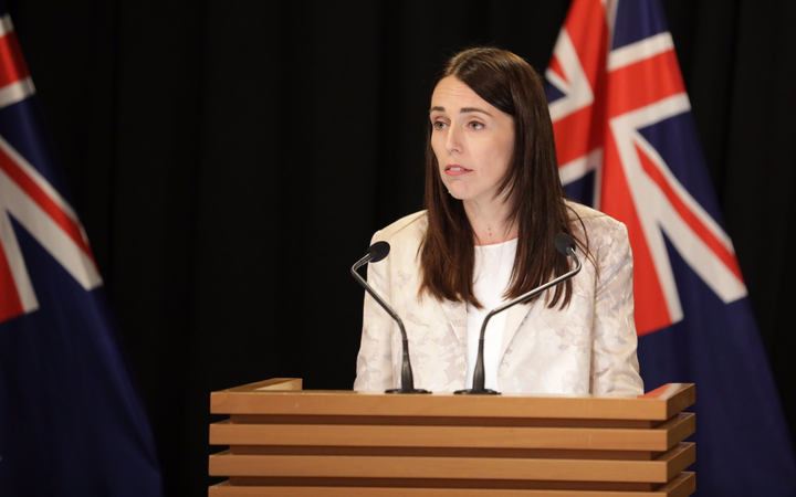 Jacinda Ardern at her first post cabinet press conference for 2019.
