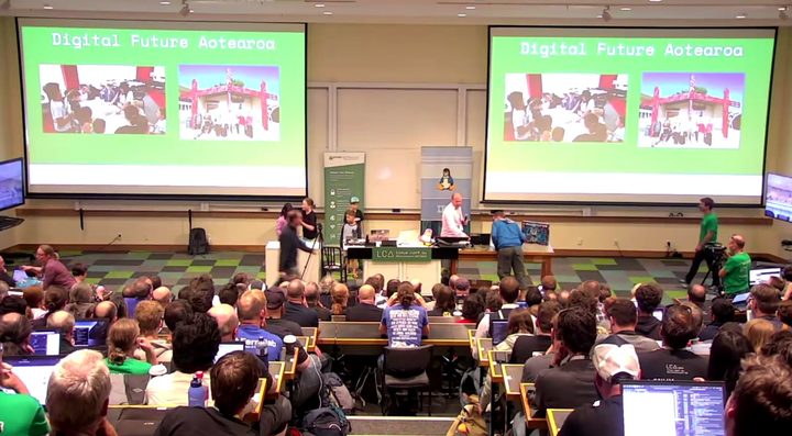 Linux.Conf in at Canterbury University.