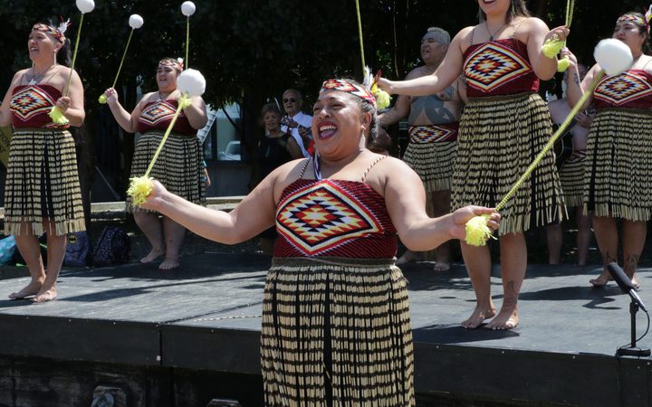 The pop-up poi performance, led by New Zealand's oldest kapa haka group Ngāti Poneke, is one of many events to mark the up coming Te Matatini festival. 