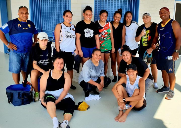 The Niue women's team after a recent training session.