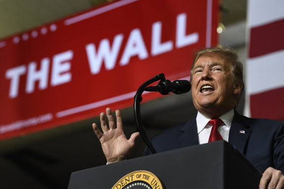 President Donald Trump speaks during a rally in El Paso, Texas, Monday, Feb. 11, 2019. 