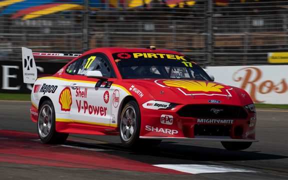 Supercars driver Scott McLaughlin in his Ford Mustang.