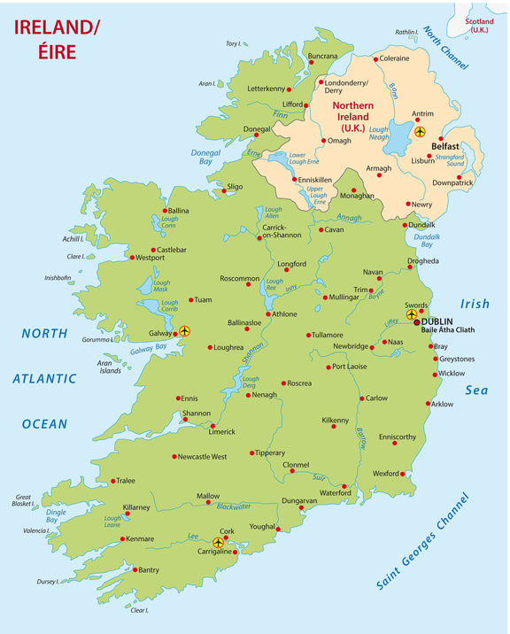 Map of ireland