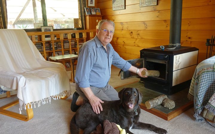 Bill Brislen with his dog Minnie 