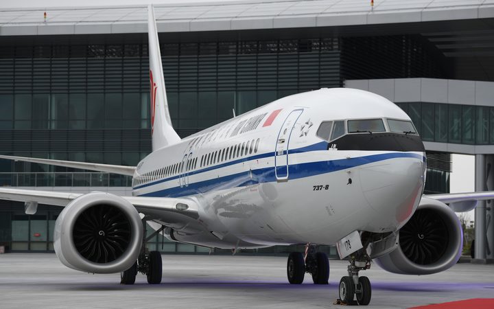 (File photo) A Boeing 737 Max 8 destined for Air China, delivered to Zhejiang province in December 2018.