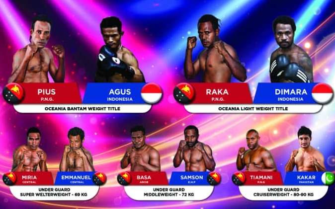 The boxing card for 24 March.