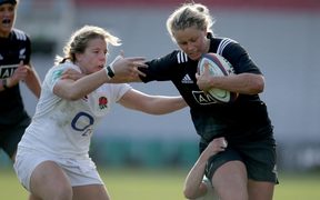 Black Ferns centre Chelsea Alley in game against England.