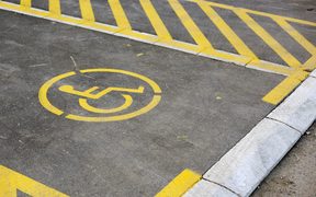 parking place reserved for disabled person