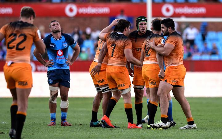 The Jaguares celebrate a win over the Bulls .