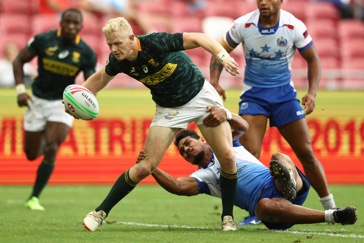 Samoa let a 12-0 lead slip in their Cup quarter final against South Africa.