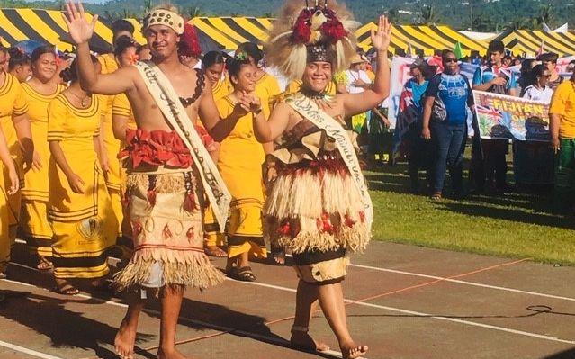 American Samoans parade during Flag Day, 2019.