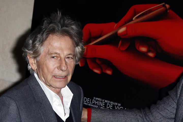 FILE - In this Oct. 30, 2017 file photo director Roman Polanski poses a photo  prior to the screening of "Based on a true story" in Paris, France.